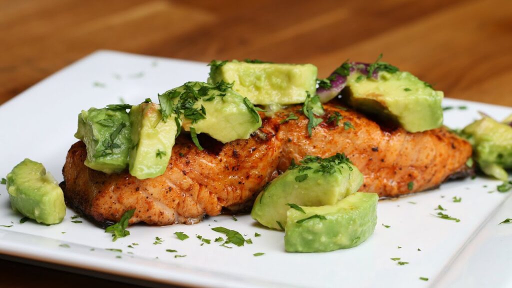 Grilled Salmon with Avocado Salsa - Lower Cholesterol Diet Recipe