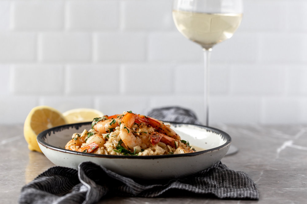 Chardonnay buttery lobster risotto