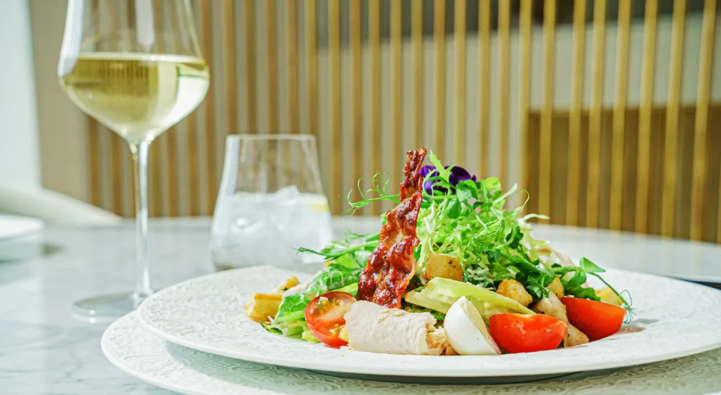 Sauvignon Blanc with a light salad
