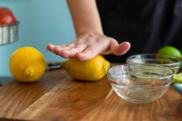 roll lemons firmly on the countertop