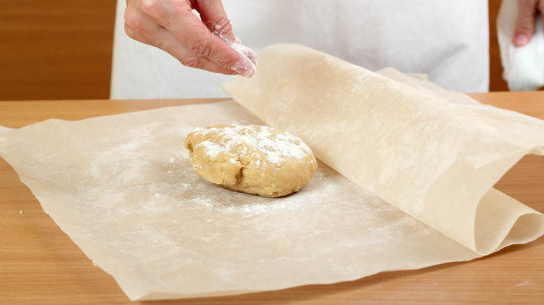Making,Pastry,Dough,For,Hungarian,Cake.,Series.,A,Baker,Rolling